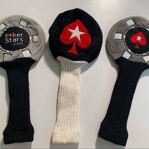 Poker Stars Golf Club Head Covers, Set of 3